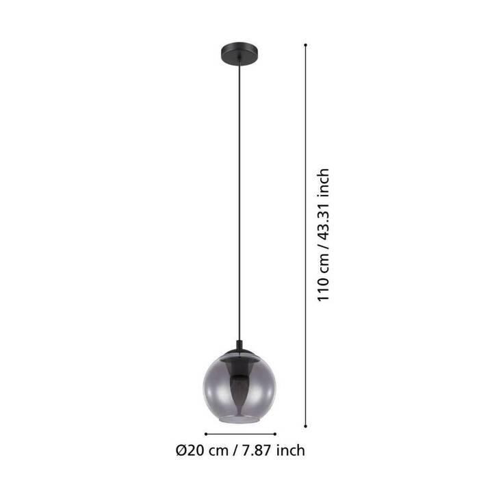 Eglo Ariscani pendel Ø20 cm sort